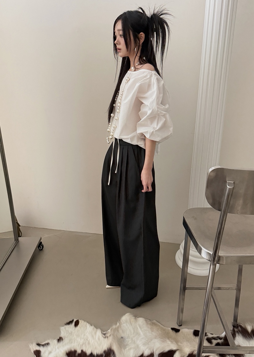 AMOOD韓國東大門代購女士新款26春夏休閑推薦熱賣襯衫蕾絲衫AMOOD襯衫/蕾絲衫