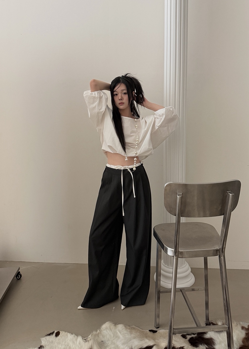 AMOOD韓國東大門代購女士新款26春夏休閑推薦熱賣襯衫蕾絲衫AMOOD襯衫/蕾絲衫