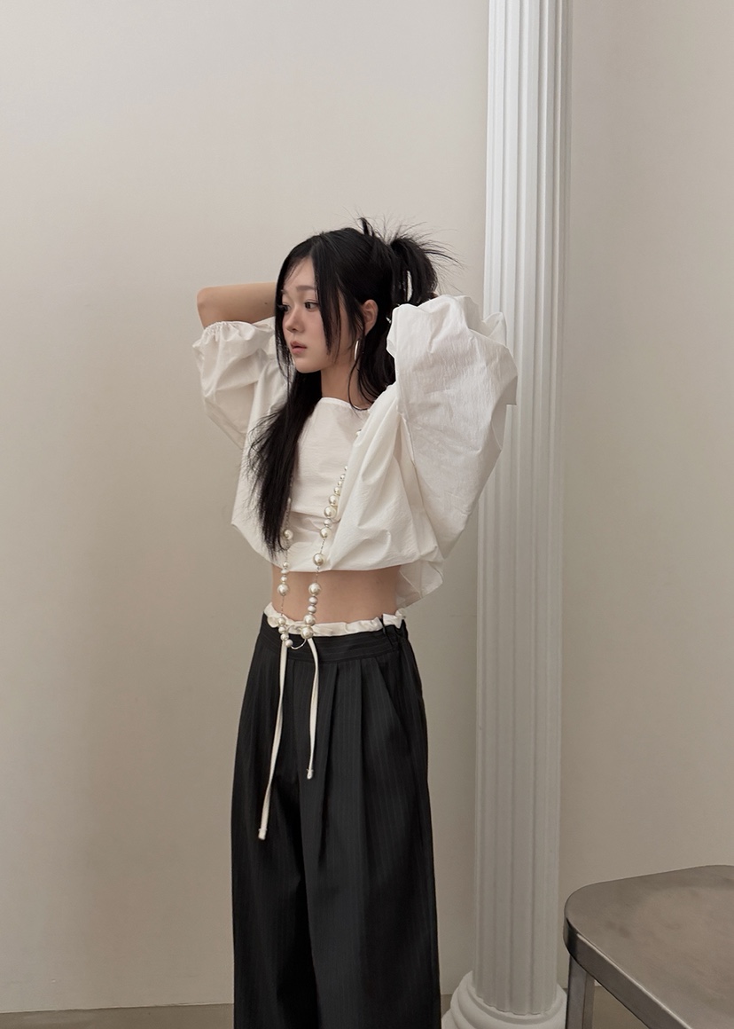 AMOOD韓國東大門代購女士新款26春夏休閑推薦熱賣襯衫蕾絲衫AMOOD襯衫/蕾絲衫