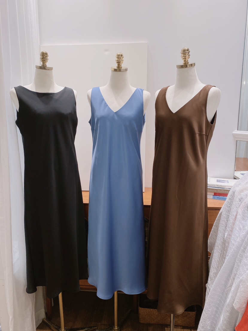 LETAILOR韓國東大門直郵女士新品休閑推薦連衣裙雙面緞面LETAILOR連衣裙