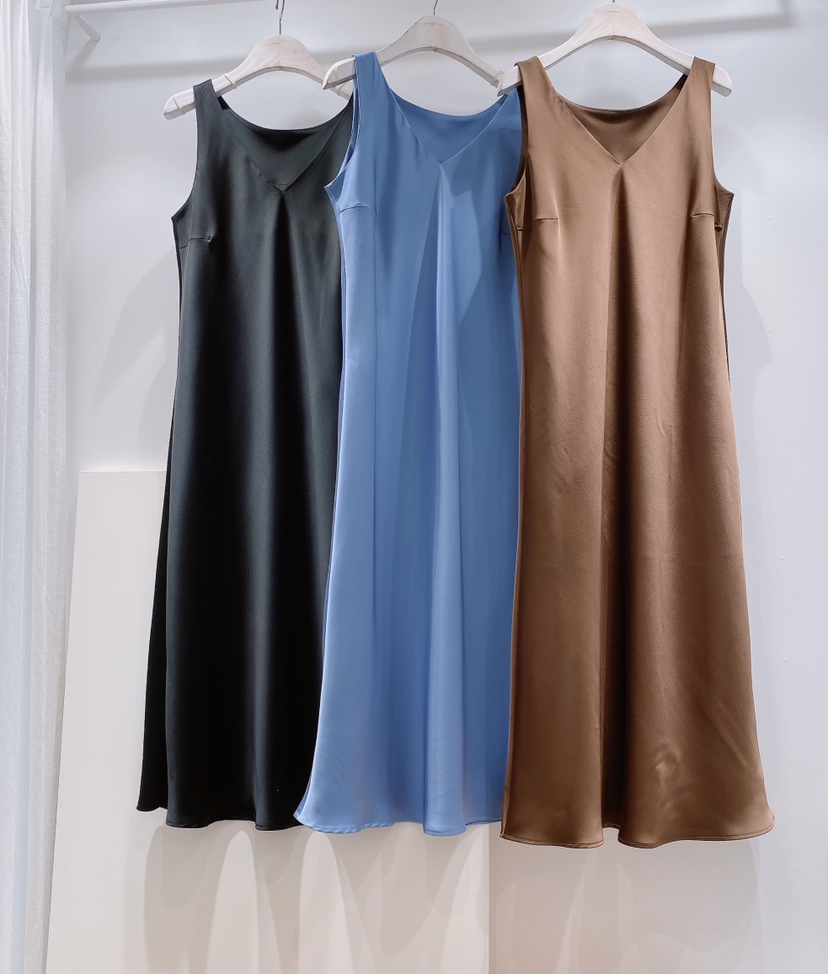 LETAILOR韓國東大門直郵女士新品休閑推薦連衣裙雙面緞面LETAILOR連衣裙