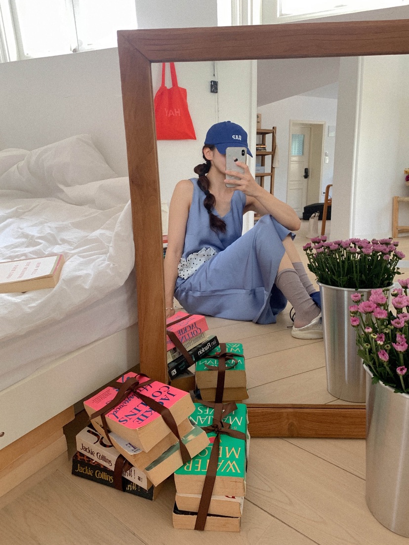 LETAILOR韓國東大門直郵女士新品休閑推薦連衣裙雙面緞面LETAILOR連衣裙