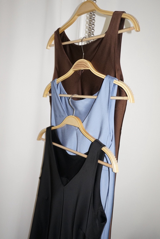 LETAILOR韓國東大門直郵女士新品休閑推薦連衣裙雙面緞面LETAILOR連衣裙