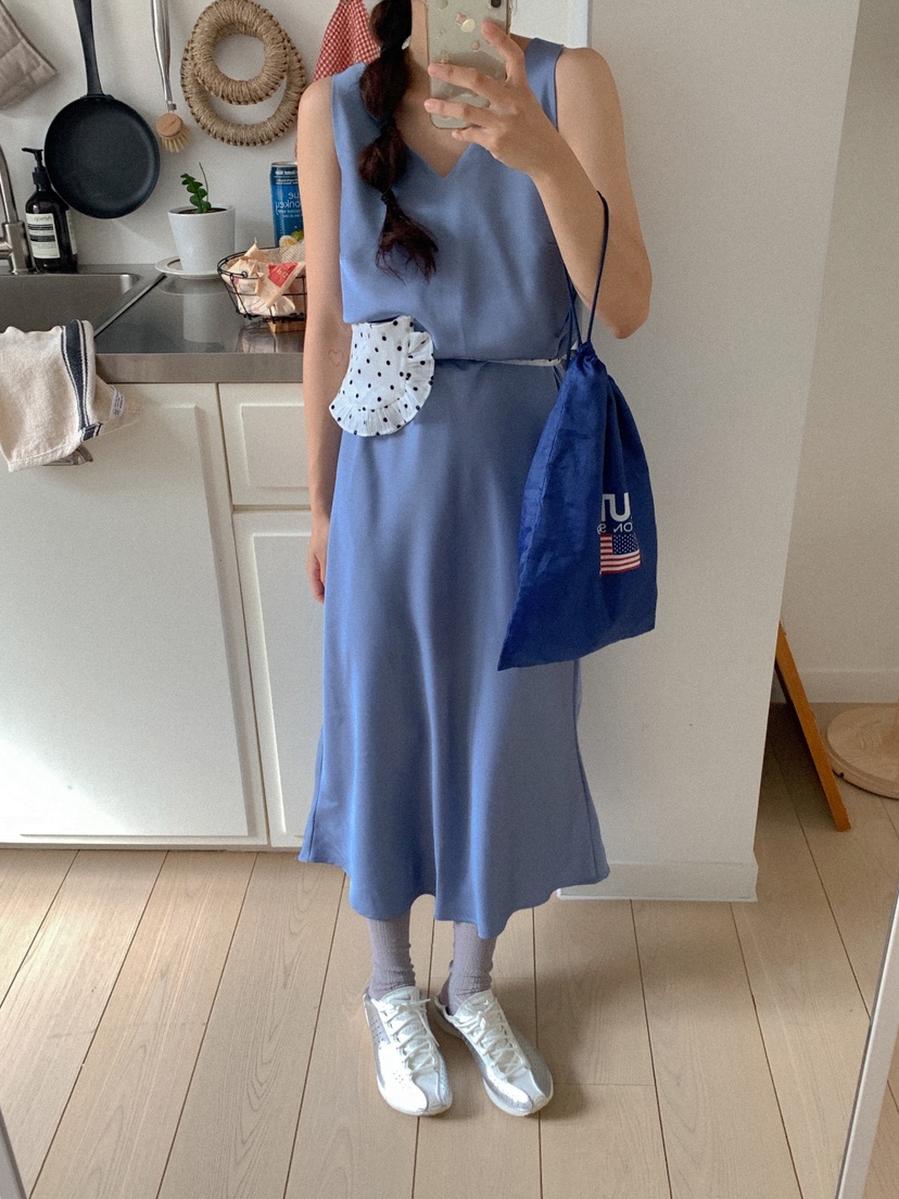 LETAILOR韓國東大門直郵女士新品休閑推薦連衣裙雙面緞面LETAILOR連衣裙圖色1