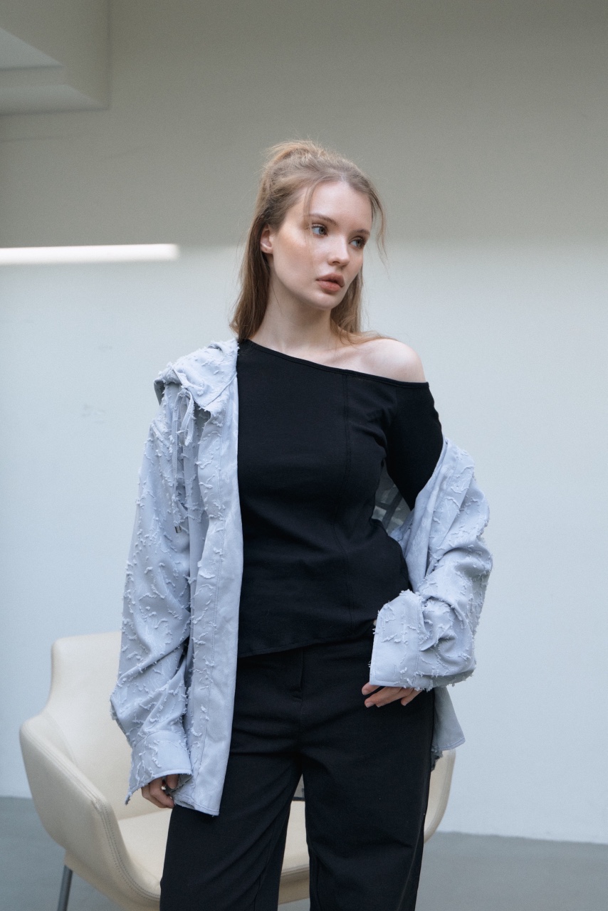 GLITTER韓國直郵女裝新款推薦時尚熱賣26春夏職業長袖T恤GLITTER長袖T恤