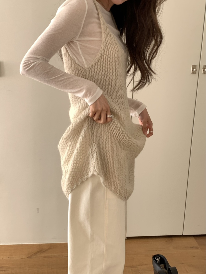 NOTICE韓國代購女士新款人氣26春夏休閑時尚熱賣針織衫網眼NOTICE針織衫