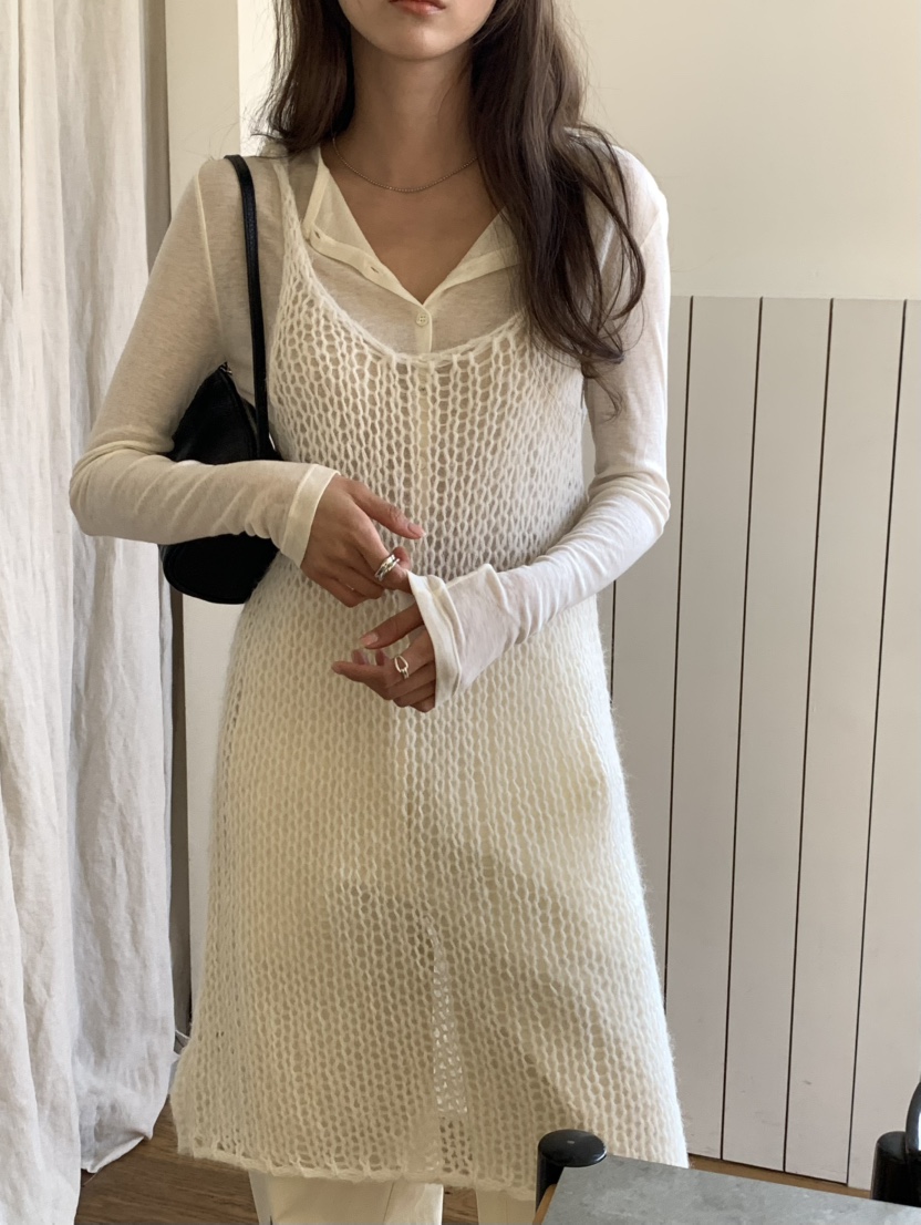 NOTICE韓國代購女士新款人氣26春夏休閑時尚熱賣針織衫網眼NOTICE針織衫