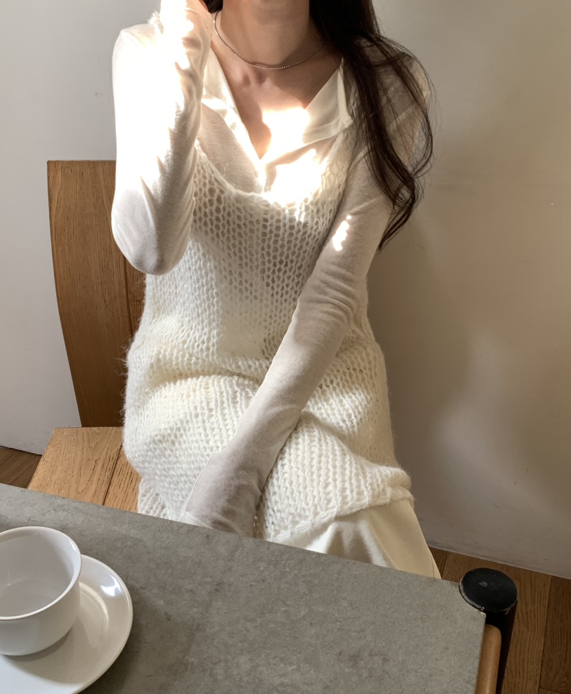 NOTICE韓國代購女士新款人氣26春夏休閑時尚熱賣針織衫網眼NOTICE針織衫