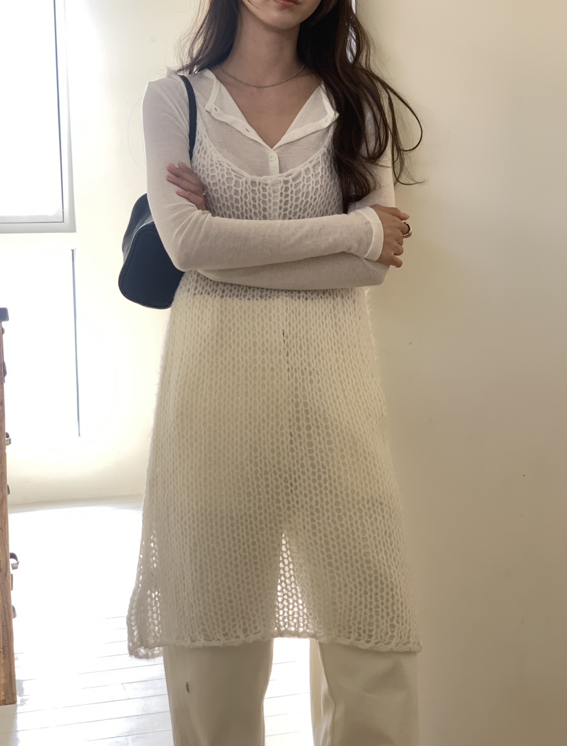 NOTICE韓國代購女士新款人氣26春夏休閑時尚熱賣針織衫網眼NOTICE針織衫