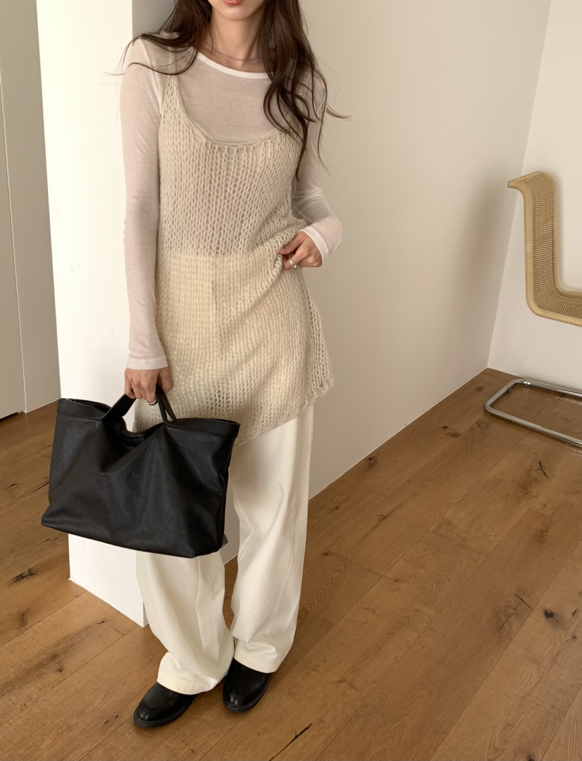 NOTICE韓國代購女士新款人氣26春夏休閑時尚熱賣針織衫網眼NOTICE針織衫