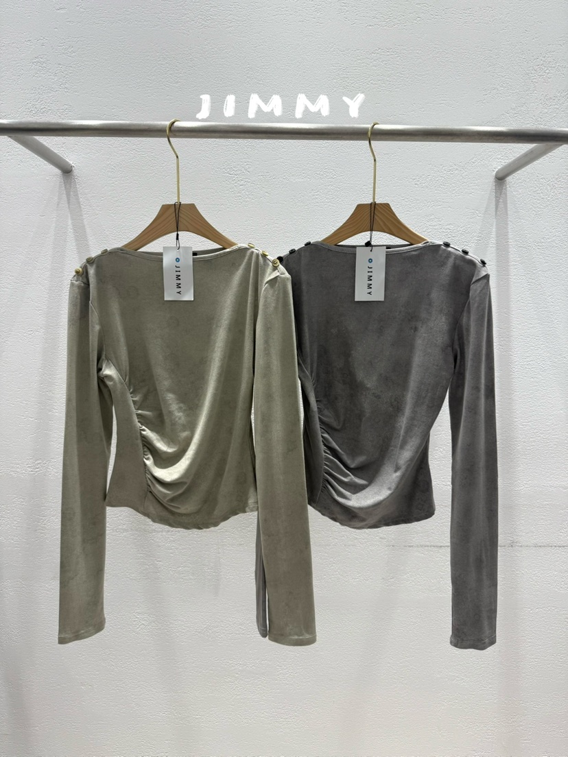 JIMMY韓國直郵女士新品休閑推薦熱賣時尚職業26春夏長袖T恤JIMMY/REMAKE長袖T恤