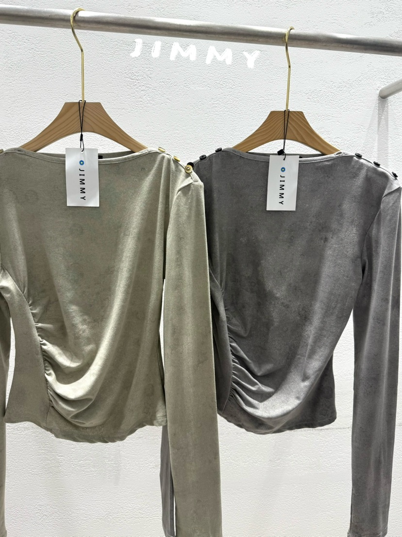 JIMMY韓國直郵女士新品休閑推薦熱賣時尚職業26春夏長袖T恤JIMMY/REMAKE長袖T恤