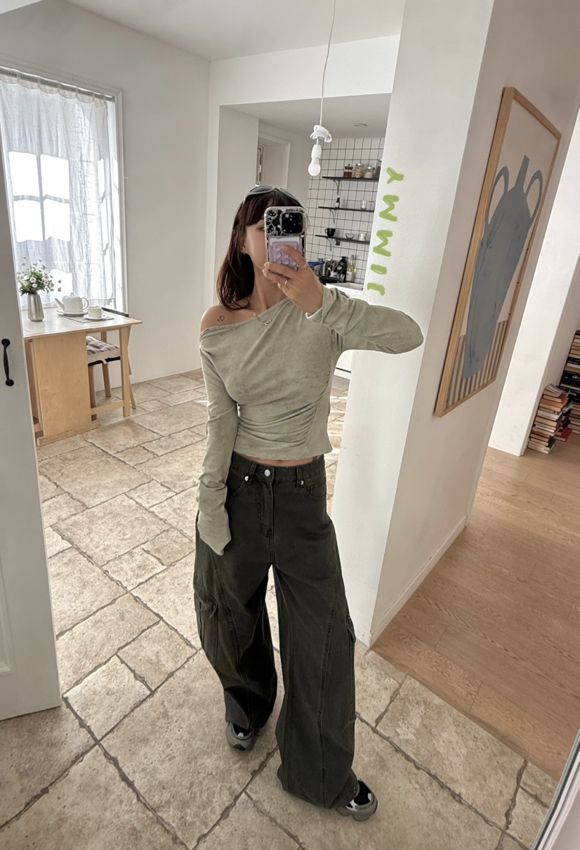 JIMMY韓國直郵女士新品休閑推薦熱賣時尚職業26春夏長袖T恤JIMMY/REMAKE長袖T恤