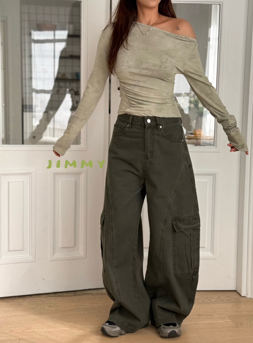 JIMMY韓國直郵女士新品休閑推薦熱賣時尚職業26春夏長袖T恤JIMMY/REMAKE長袖T恤