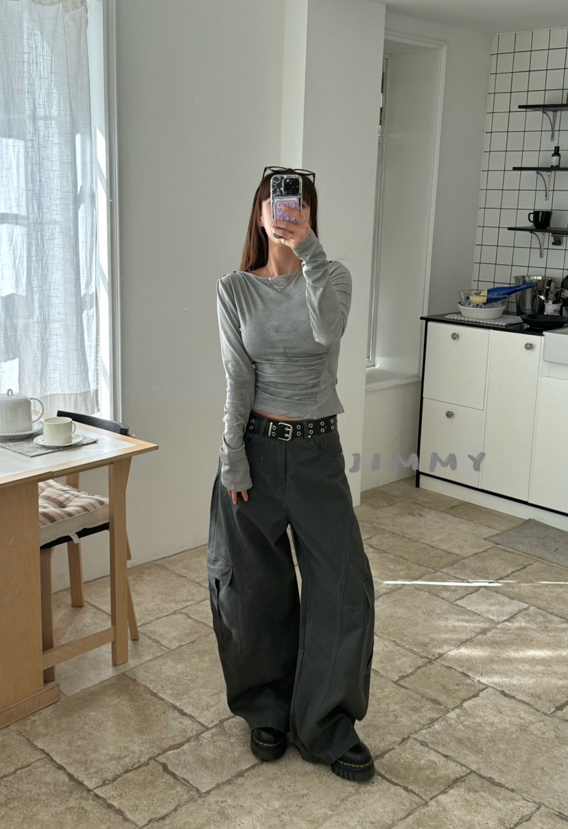 JIMMY韓國直郵女士新品休閑推薦熱賣時尚職業26春夏長袖T恤JIMMY/REMAKE長袖T恤