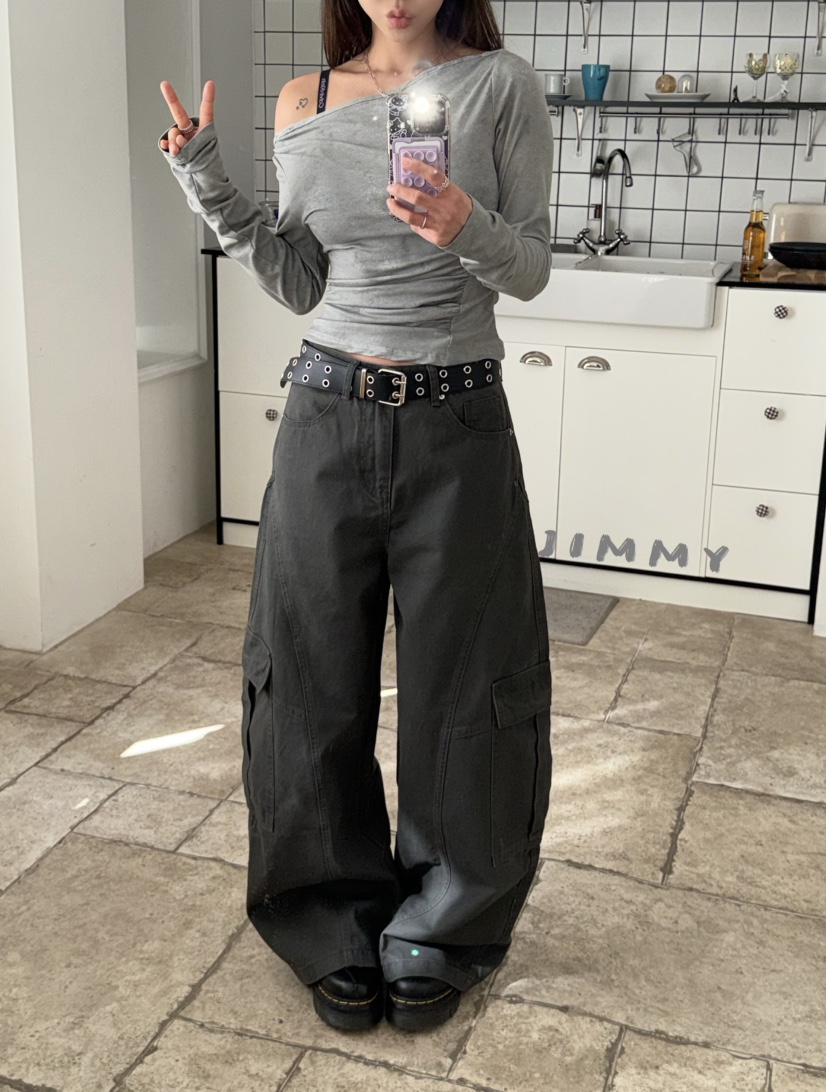 JIMMY韓國直郵女士新品休閑推薦熱賣時尚職業26春夏長袖T恤JIMMY/REMAKE長袖T恤