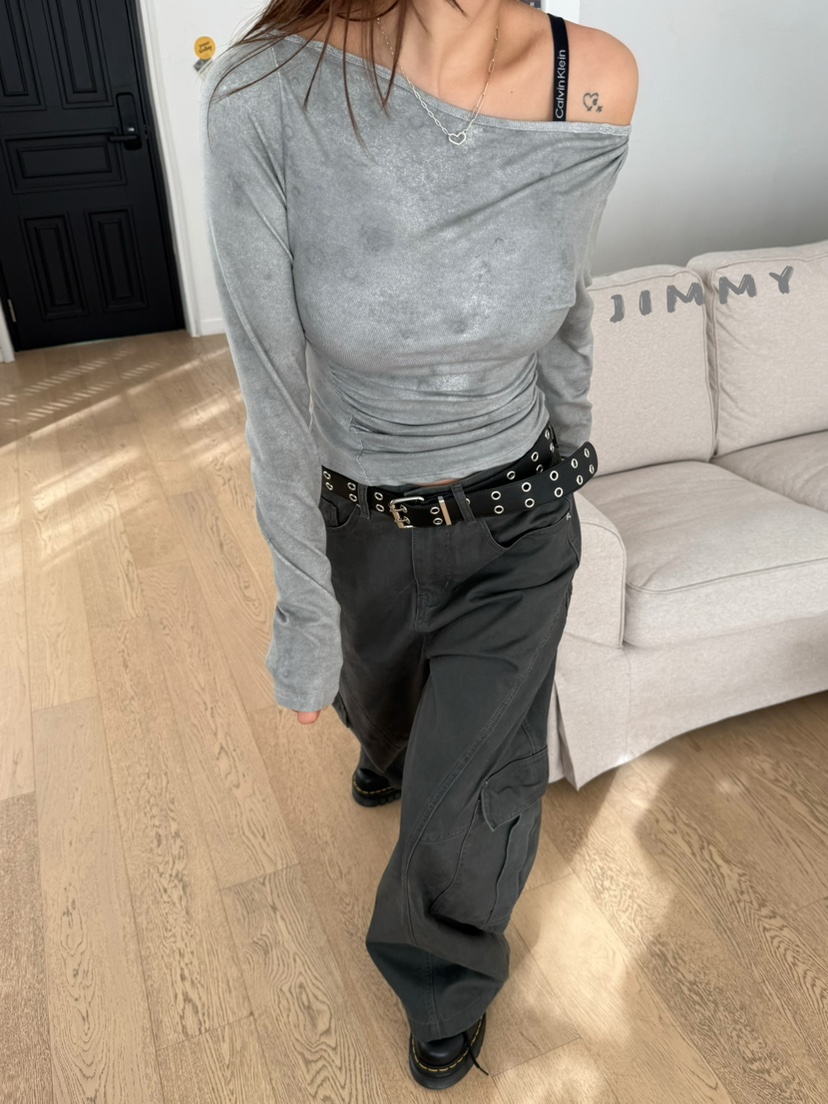 JIMMY韓國直郵女士新品休閑推薦熱賣時尚職業26春夏長袖T恤JIMMY/REMAKE長袖T恤