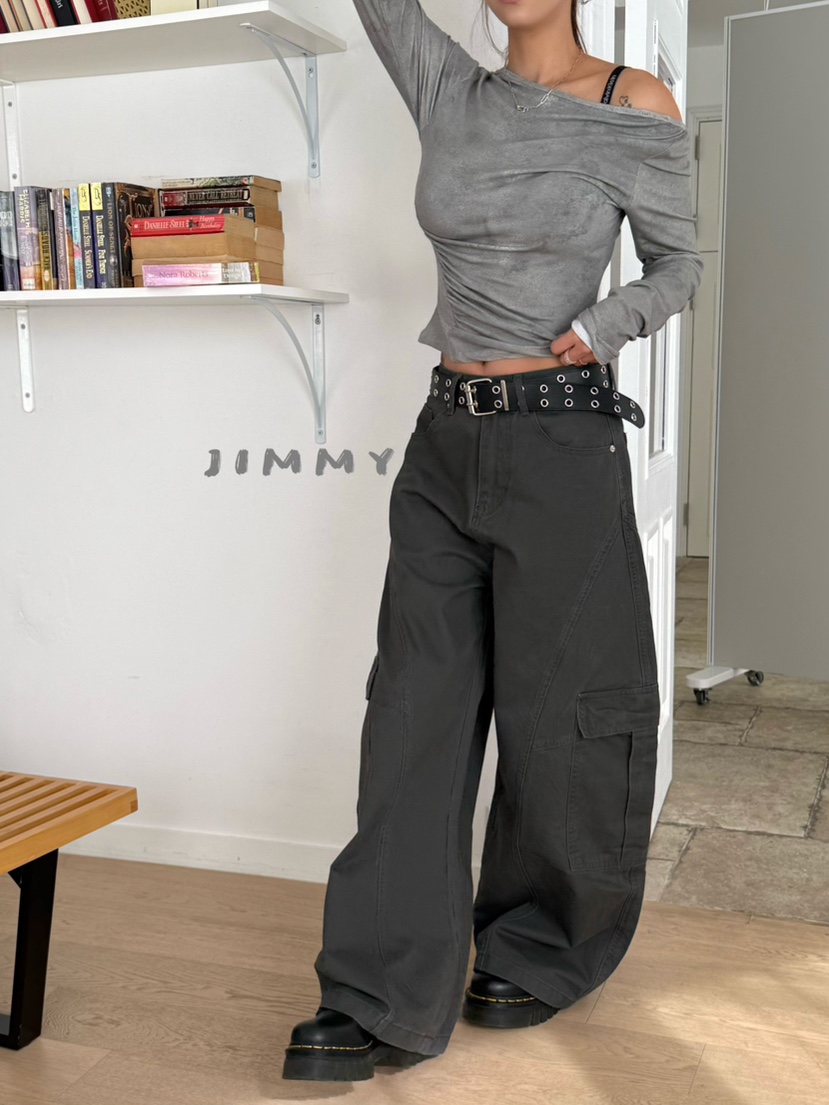 JIMMY韓國直郵女士新品休閑推薦熱賣時尚職業26春夏長袖T恤JIMMY/REMAKE長袖T恤