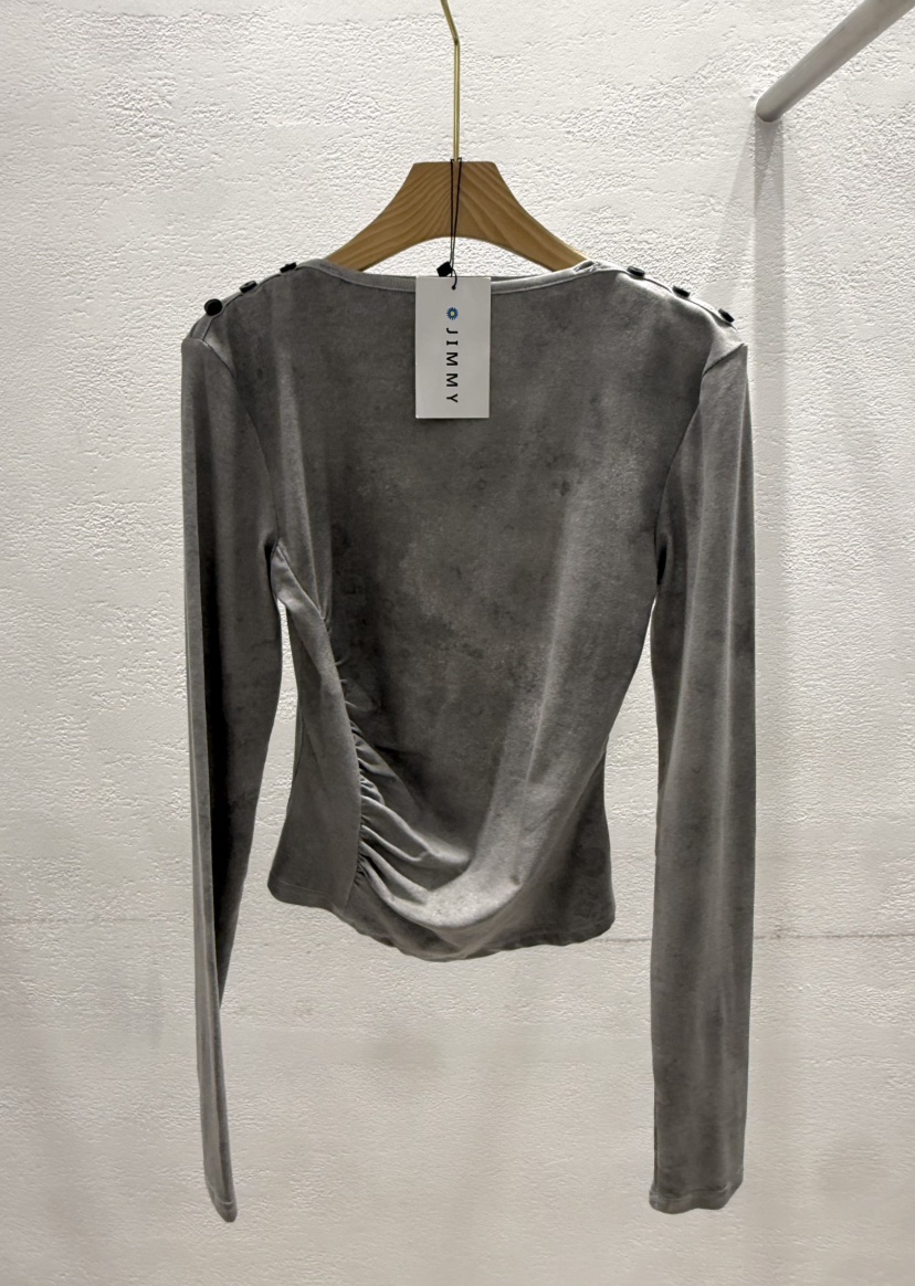 JIMMY韓國直郵女士新品休閑推薦熱賣時尚職業26春夏長袖T恤JIMMY/REMAKE長袖T恤圖色2