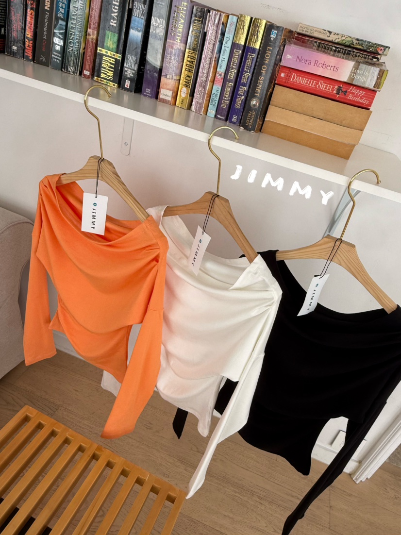 JIMMY韓國直郵女士新款26春夏推薦職業休閑時尚熱賣長袖T恤JIMMY/REMAKE長袖T恤