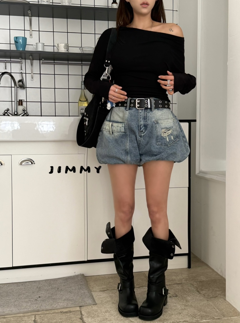 JIMMY韓國直郵女士新款26春夏推薦職業休閑時尚熱賣長袖T恤JIMMY/REMAKE長袖T恤