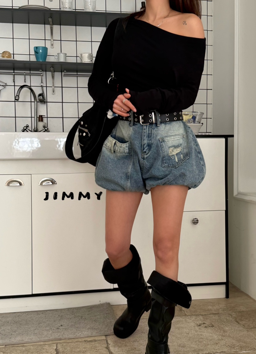 JIMMY韓國直郵女士新款26春夏推薦職業休閑時尚熱賣長袖T恤JIMMY/REMAKE長袖T恤