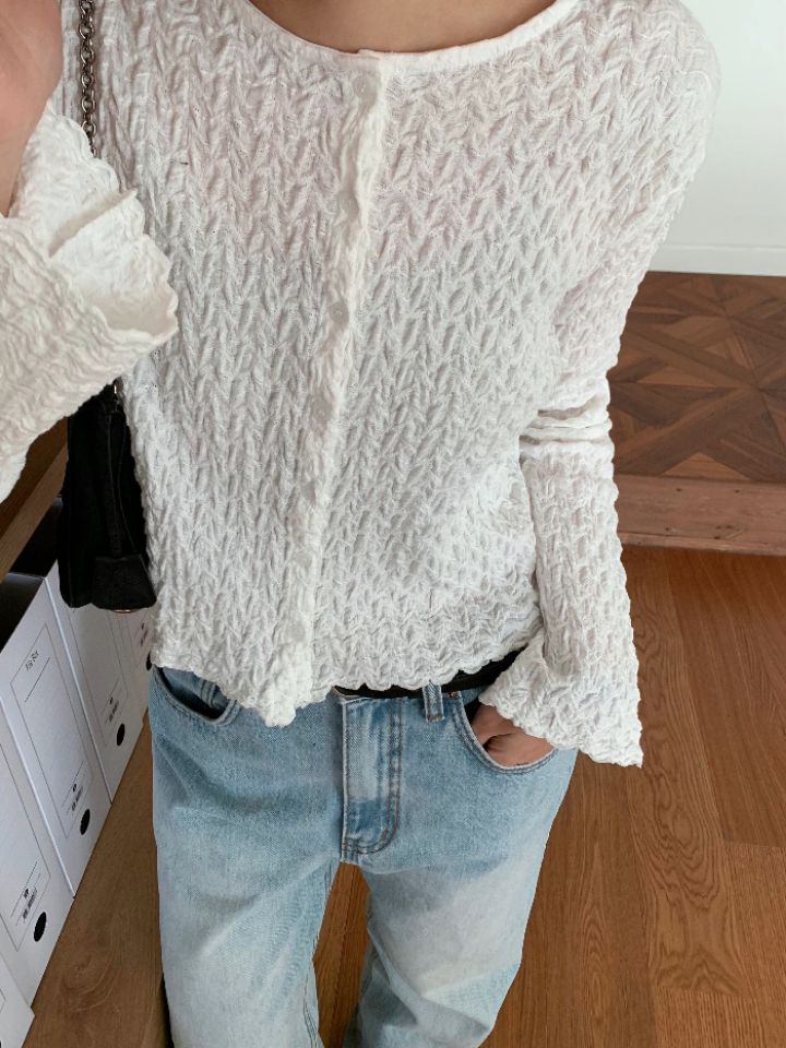 KOMOREBI韓國東大門代購女裝新款人氣26春夏推薦長袖T恤開衫KOMOREBI長袖T恤