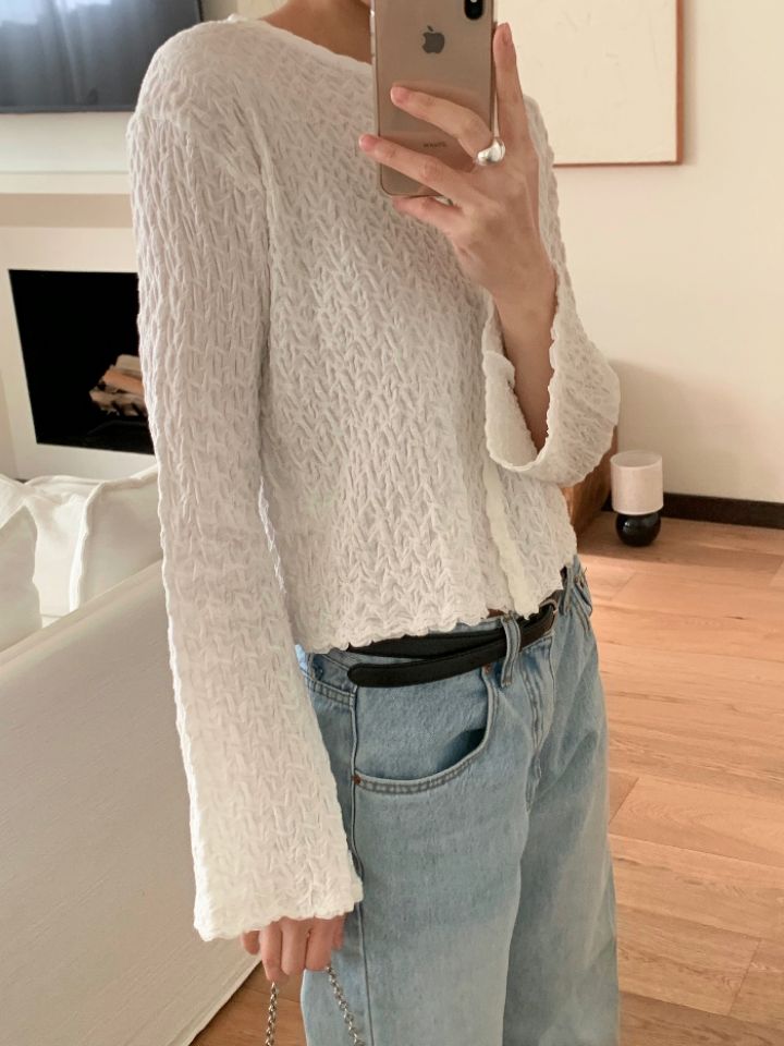 KOMOREBI韓國東大門代購女裝新款人氣26春夏推薦長袖T恤開衫KOMOREBI長袖T恤