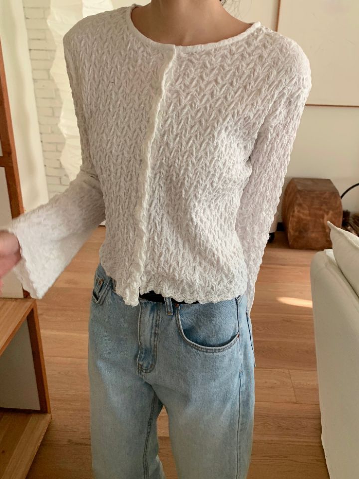 KOMOREBI韓國東大門代購女裝新款人氣26春夏推薦長袖T恤開衫KOMOREBI長袖T恤