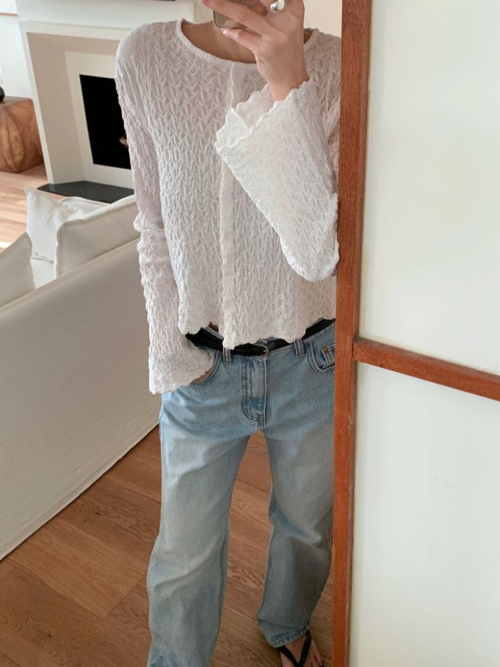 KOMOREBI韓國東大門代購女裝新款人氣26春夏推薦長袖T恤開衫KOMOREBI長袖T恤