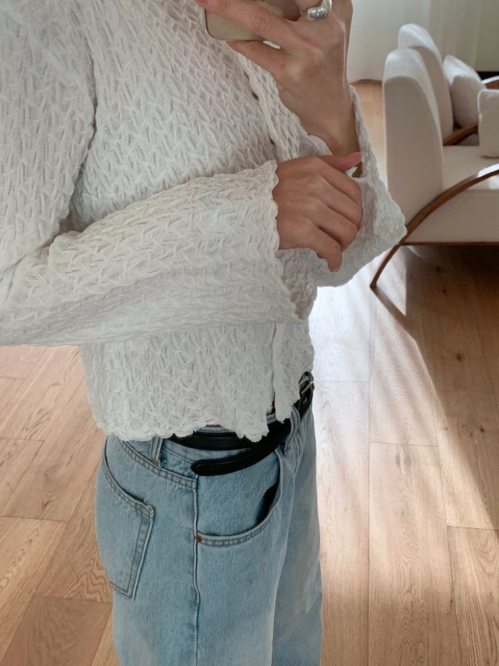 KOMOREBI韓國東大門代購女裝新款人氣26春夏推薦長袖T恤開衫KOMOREBI長袖T恤