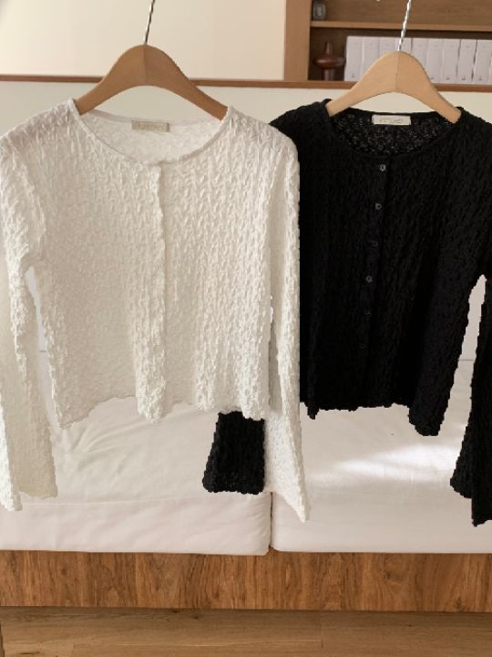 KOMOREBI韓國東大門代購女裝新款人氣26春夏推薦長袖T恤開衫KOMOREBI長袖T恤圖色2左二色