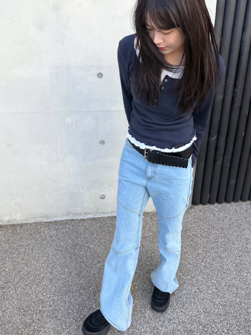 GLITTER韓國代購女裝新款職業人氣休閑推薦26春夏時尚牛仔褲GLITTER牛仔褲