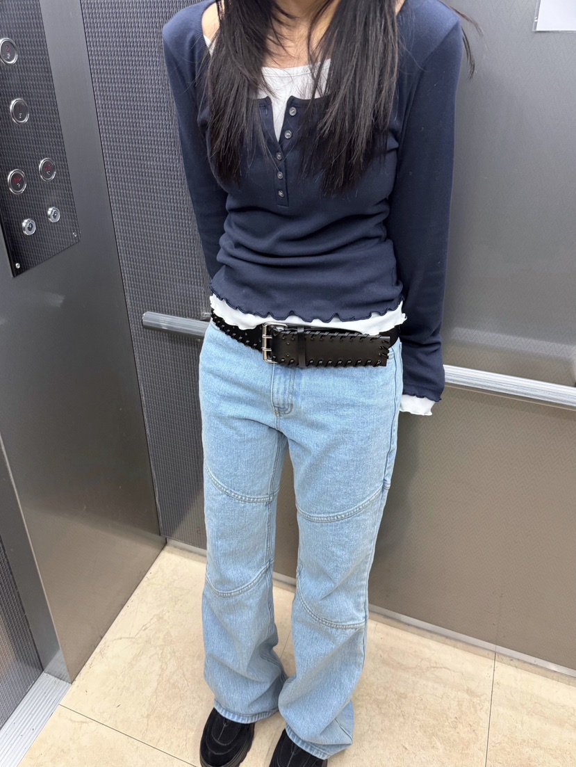 GLITTER韓國代購女裝新款職業人氣休閑推薦26春夏時尚牛仔褲GLITTER牛仔褲