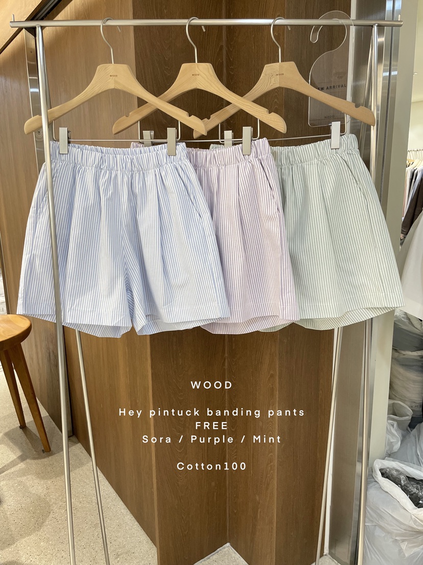 WOOD韓國代購女裝新款人氣熱賣26春夏職業休閑時尚推薦短褲WOOD短褲圖色2左二色