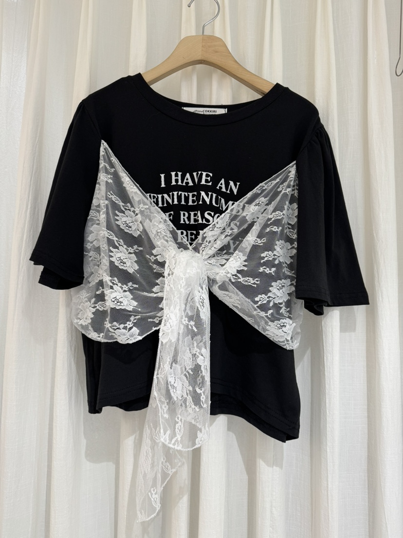COKKIRI韓國東大門代購女士新品推薦人氣休閑職業T恤蕾絲COKKIRIT恤圖色1