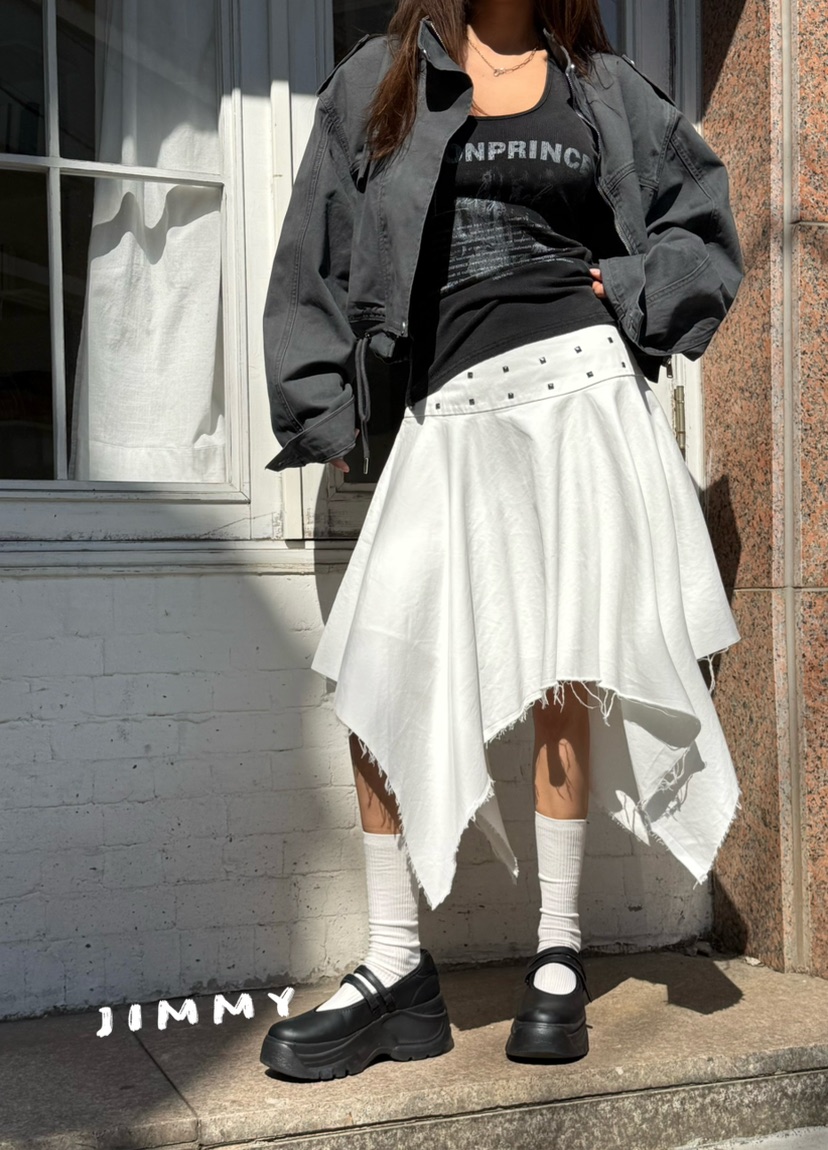 JIMMY韓國東大門直郵女士新品熱賣26春夏推薦半身裙中短裙JIMMY/REMAKE半身裙/中短裙