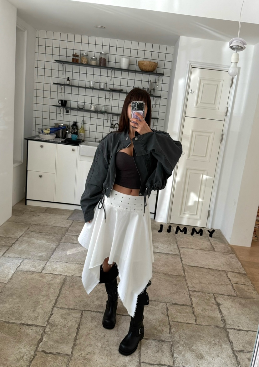 JIMMY韓國東大門直郵女士新品熱賣26春夏推薦半身裙中短裙JIMMY/REMAKE半身裙/中短裙