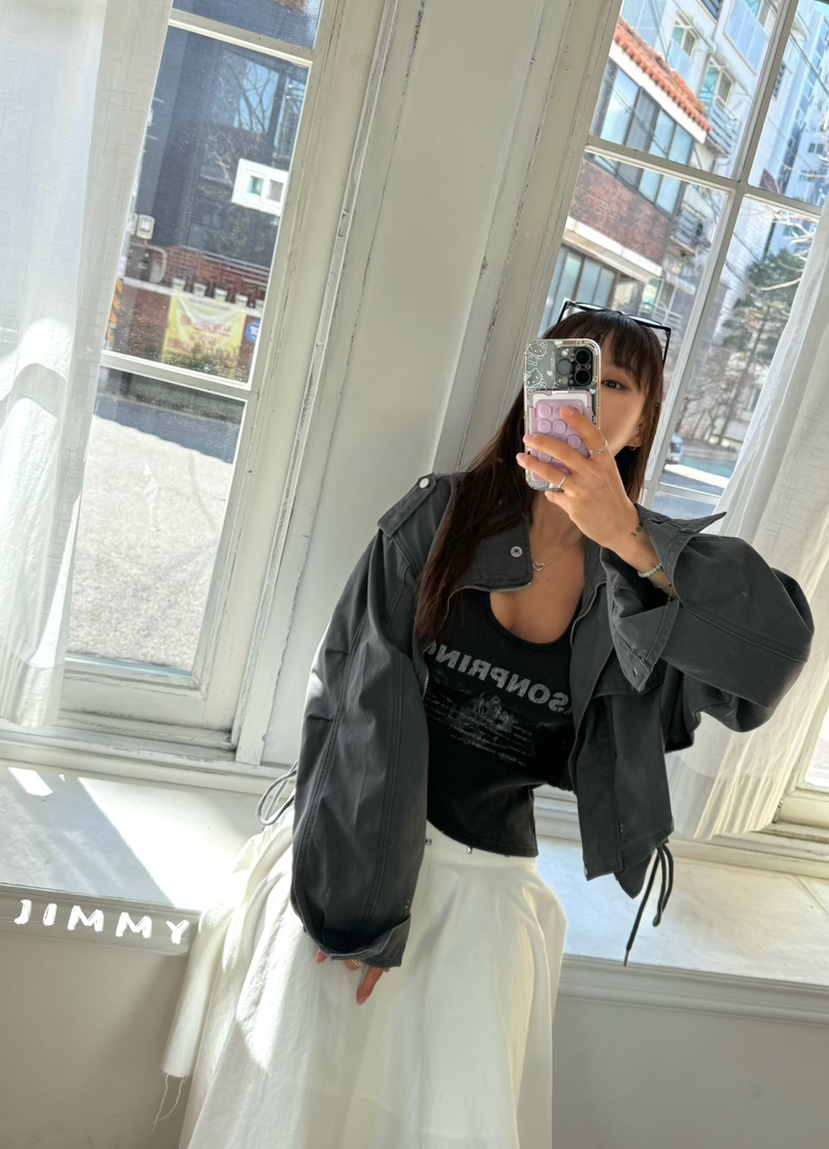 JIMMY韓國東大門直郵女裝新款時尚人氣休閑熱賣推薦夾克口袋JIMMY/REMAKE夾克