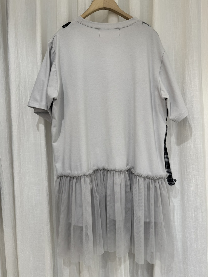 COKKIRI韓國東大門直郵女士新款26春夏職業T恤假兩件格紋COKKIRIT恤