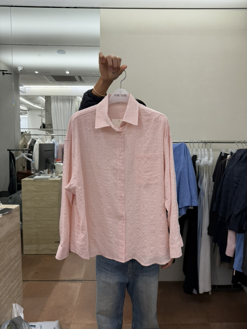 FOR TAPE韓國東大門代購女裝新品推薦襯衫蕾絲衫格子亞麻FOR TAPE襯衫/蕾絲衫圖色2