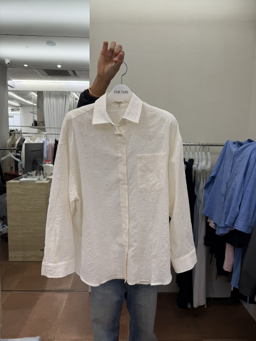 FOR TAPE韓國東大門代購女裝新品推薦襯衫蕾絲衫格子亞麻FOR TAPE襯衫/蕾絲衫圖色4