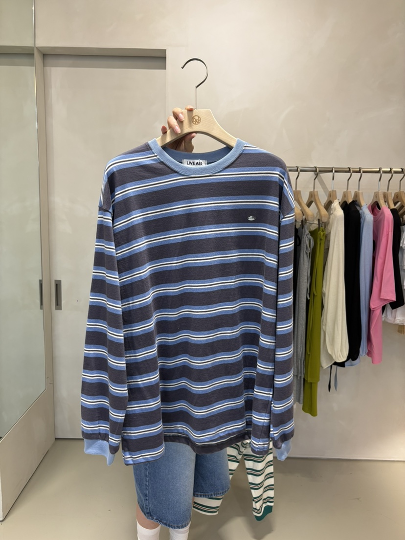 LIVE AID-P韓國直郵實拍女士新品推薦休閑時尚人氣長袖T恤LIVE AID-P長袖T恤圖色2