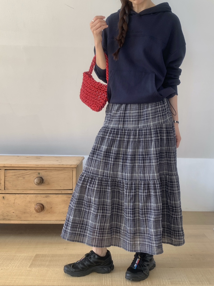 WOOD韓國直郵實拍女士新款休閑熱賣人氣26春夏推薦時尚長裙WOOD長裙