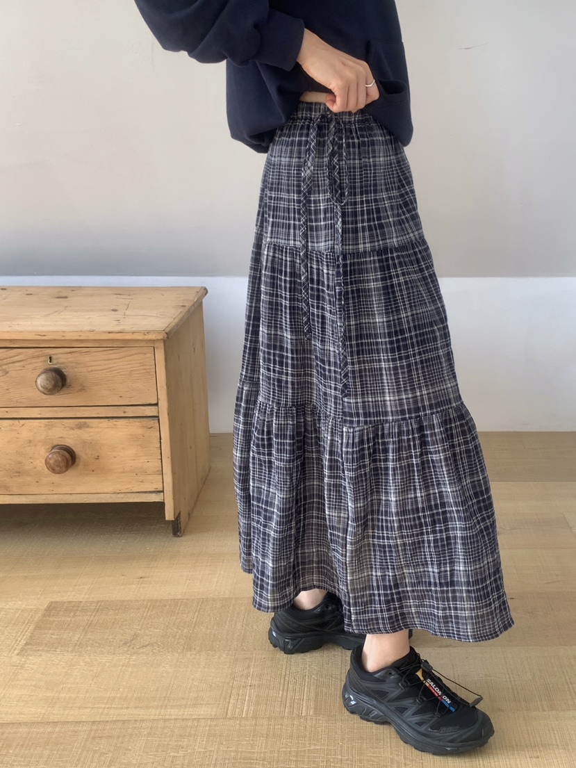 WOOD韓國直郵實拍女士新款休閑熱賣人氣26春夏推薦時尚長裙WOOD長裙