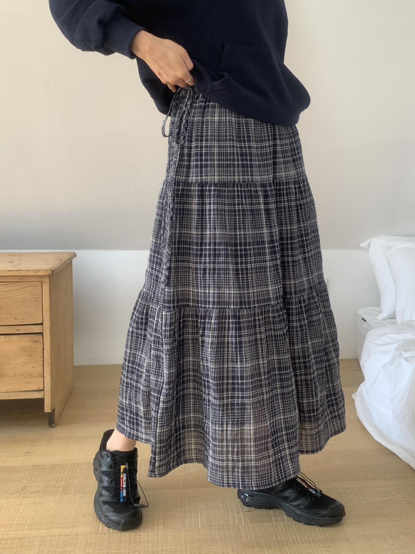 WOOD韓國直郵實拍女士新款休閑熱賣人氣26春夏推薦時尚長裙WOOD長裙