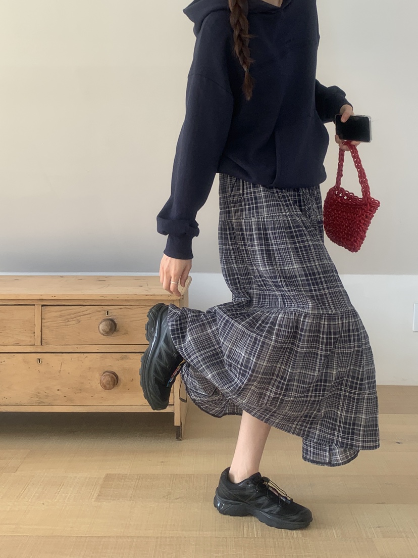 WOOD韓國直郵實拍女士新款休閑熱賣人氣26春夏推薦時尚長裙WOOD長裙