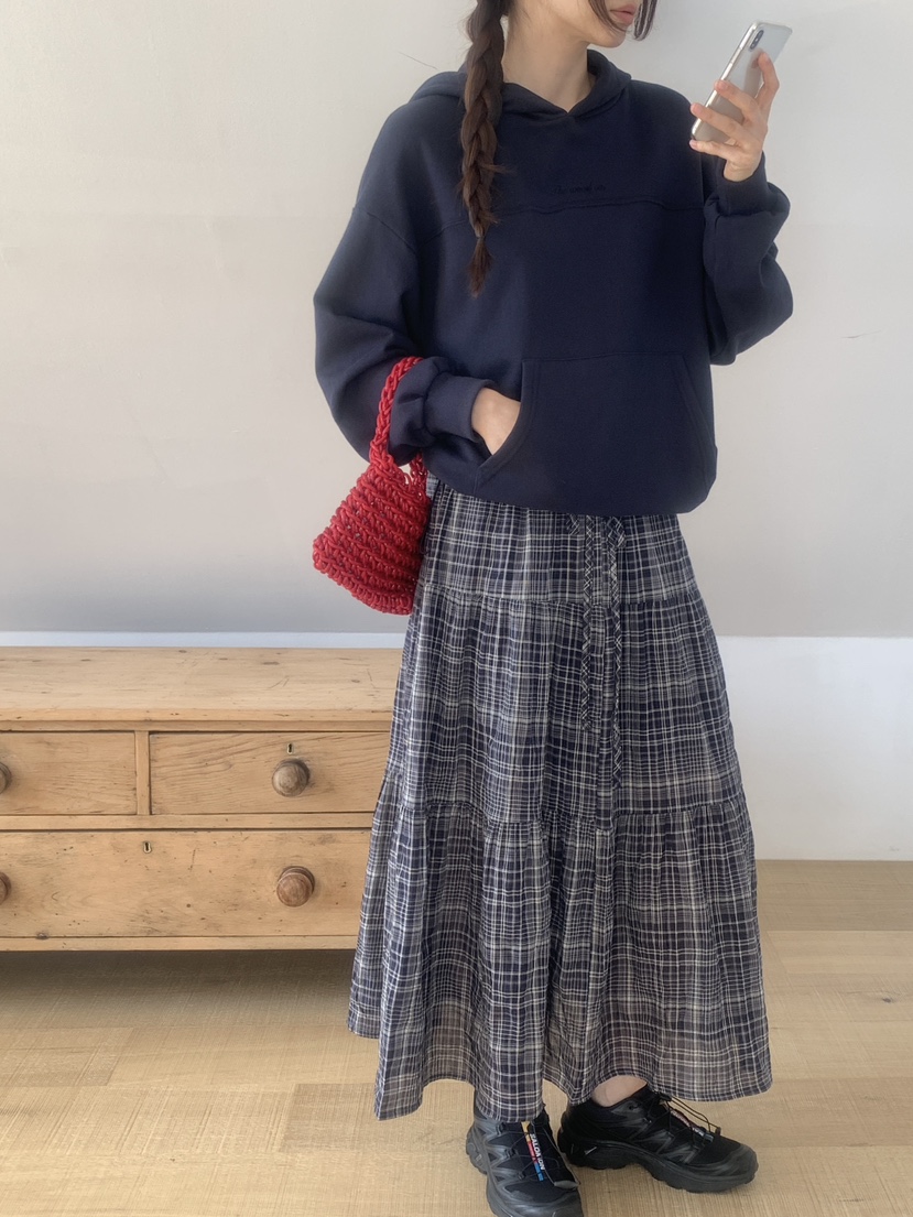 WOOD韓國直郵實拍女士新款休閑熱賣人氣26春夏推薦時尚長裙WOOD長裙圖色1