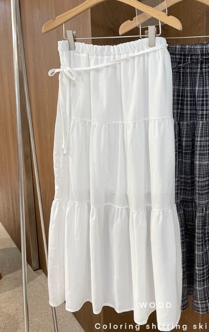 WOOD韓國直郵實拍女士新款休閑熱賣人氣26春夏推薦時尚長裙WOOD長裙圖色2