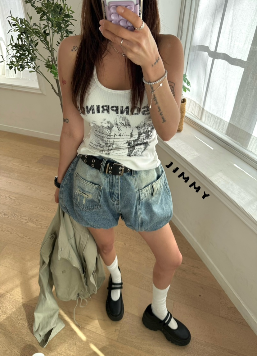 JIMMY韓國直郵女士新款推薦人氣熱賣26春夏職業時尚吊帶背心JIMMY/REMAKE吊帶/背心